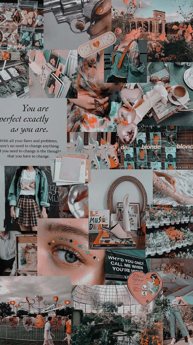 Vintage Collage Olive Green Filter