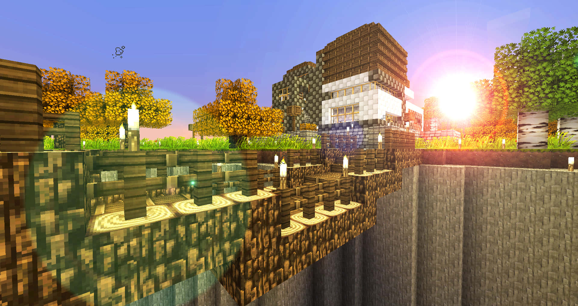 Watch The Legendary Sunset Glow In The Mysterious World Of Minecraft
