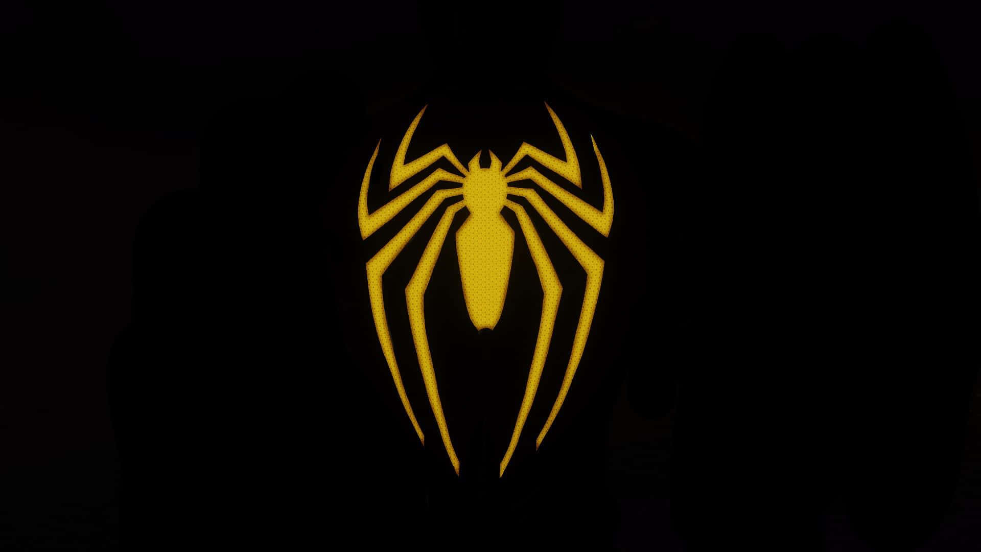 Yellow Spider Man Ps4 Logo Black Background