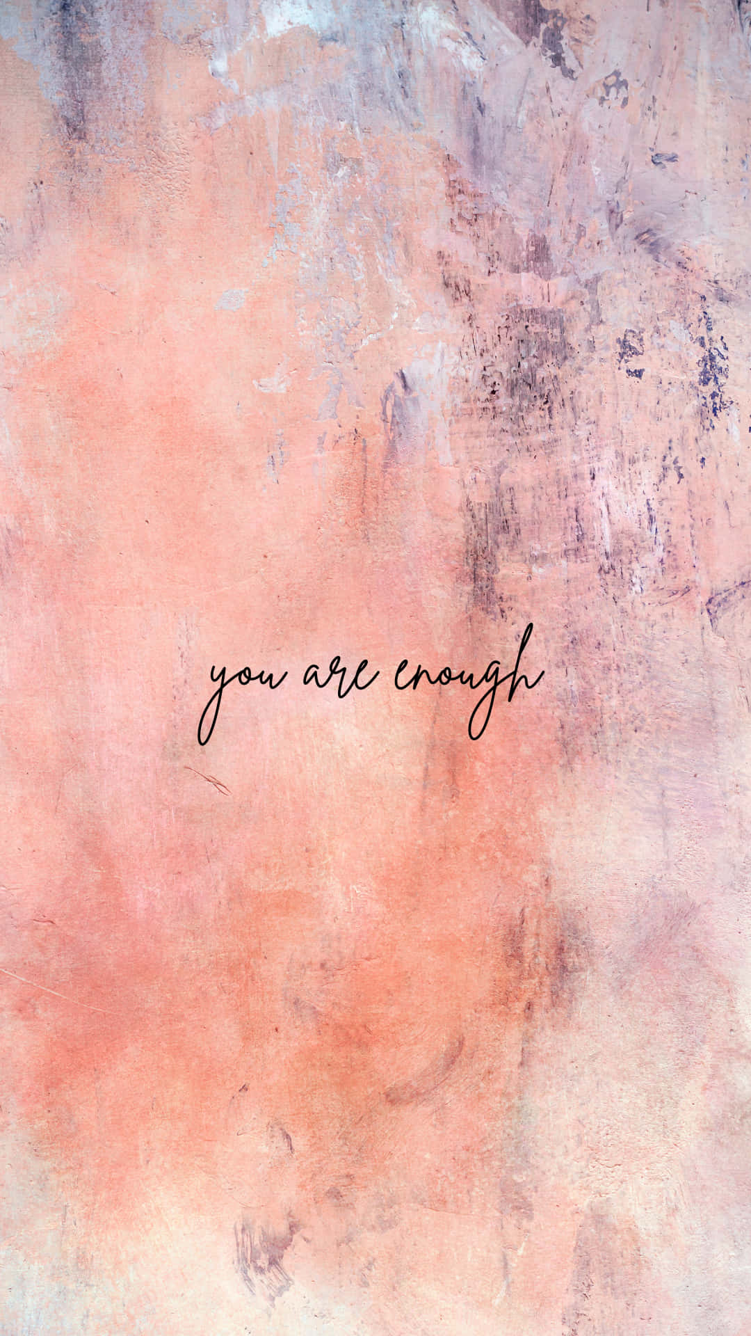 You Are Enough - A Pink And Orange Painting