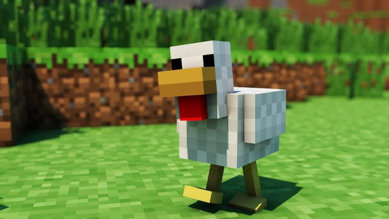 1280x720 Minecraft Chicken Wallpaper