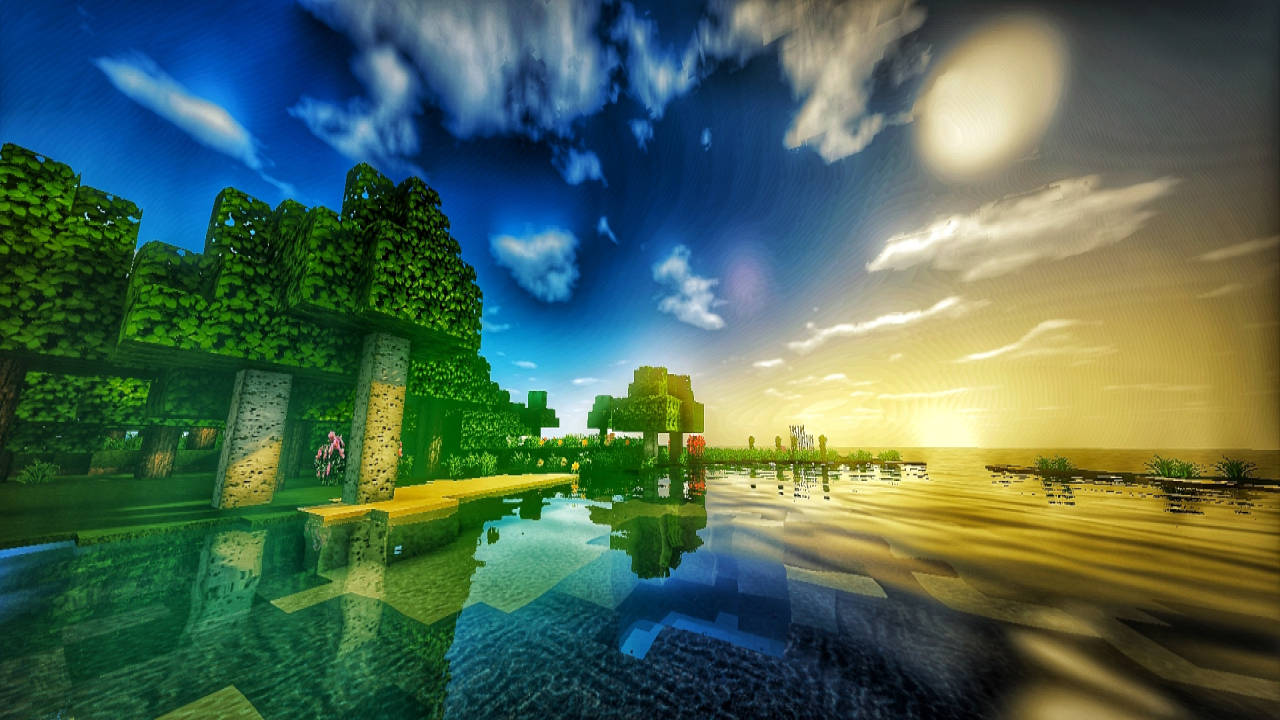 1280x720 Minecraft Lagoon Wallpaper