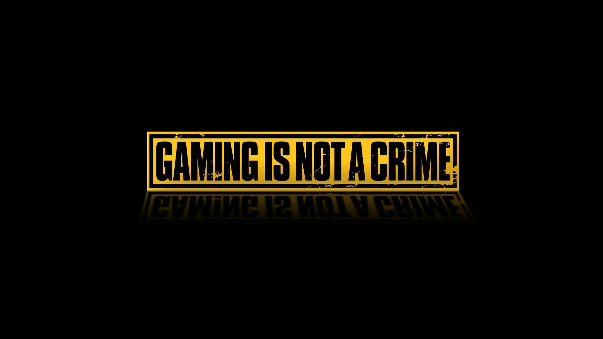 1920 X 1080 Gaming Is Not A Crime Quote Wallpaper