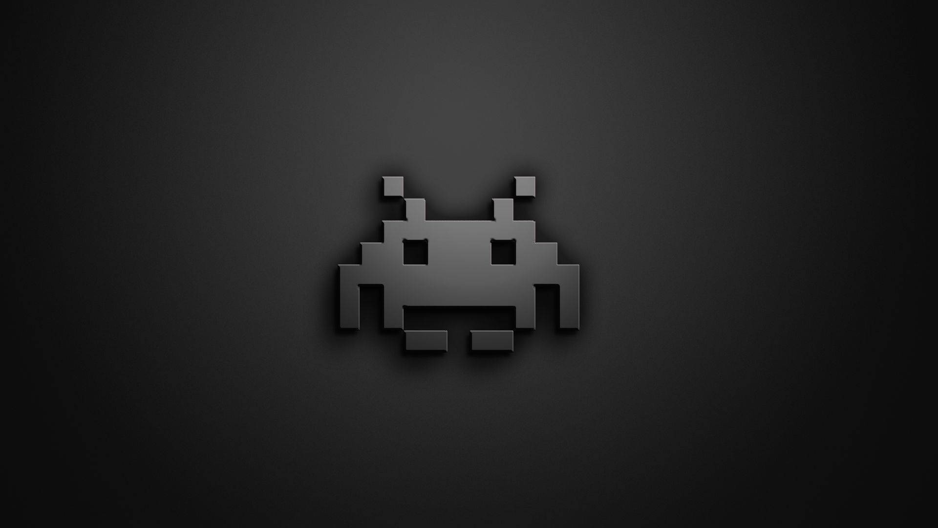 1920 X 1080 Gaming Space Invaders Crab Icon Wallpaper