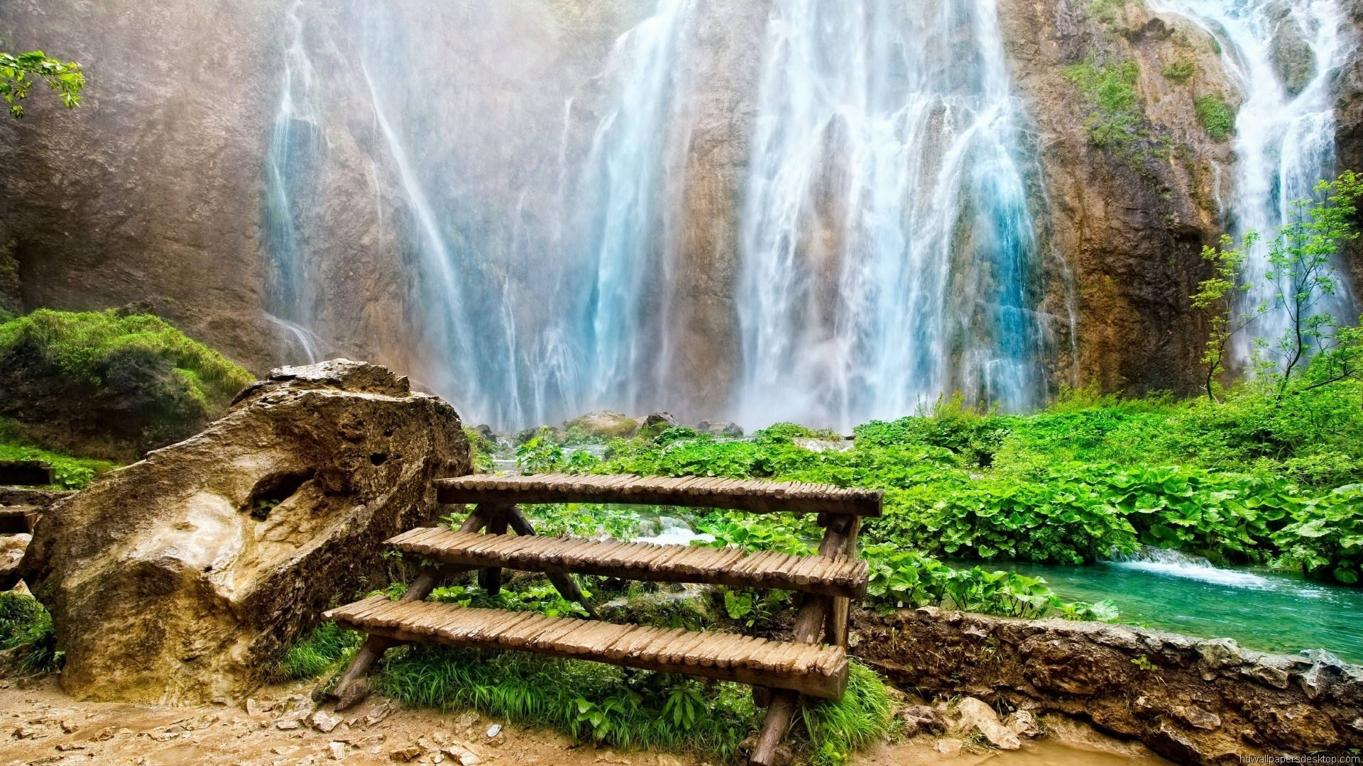 1920x1080 Full Hd Nature Falls Wallpaper