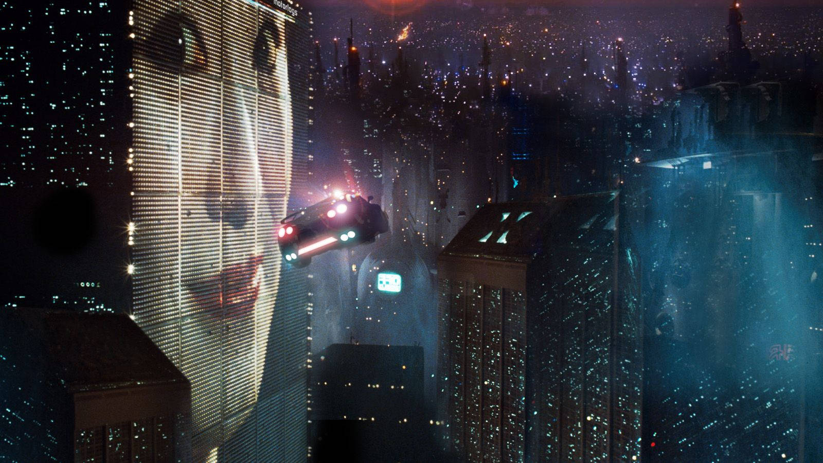 1982 Blade Runner City Geisha On Billboard Wallpaper