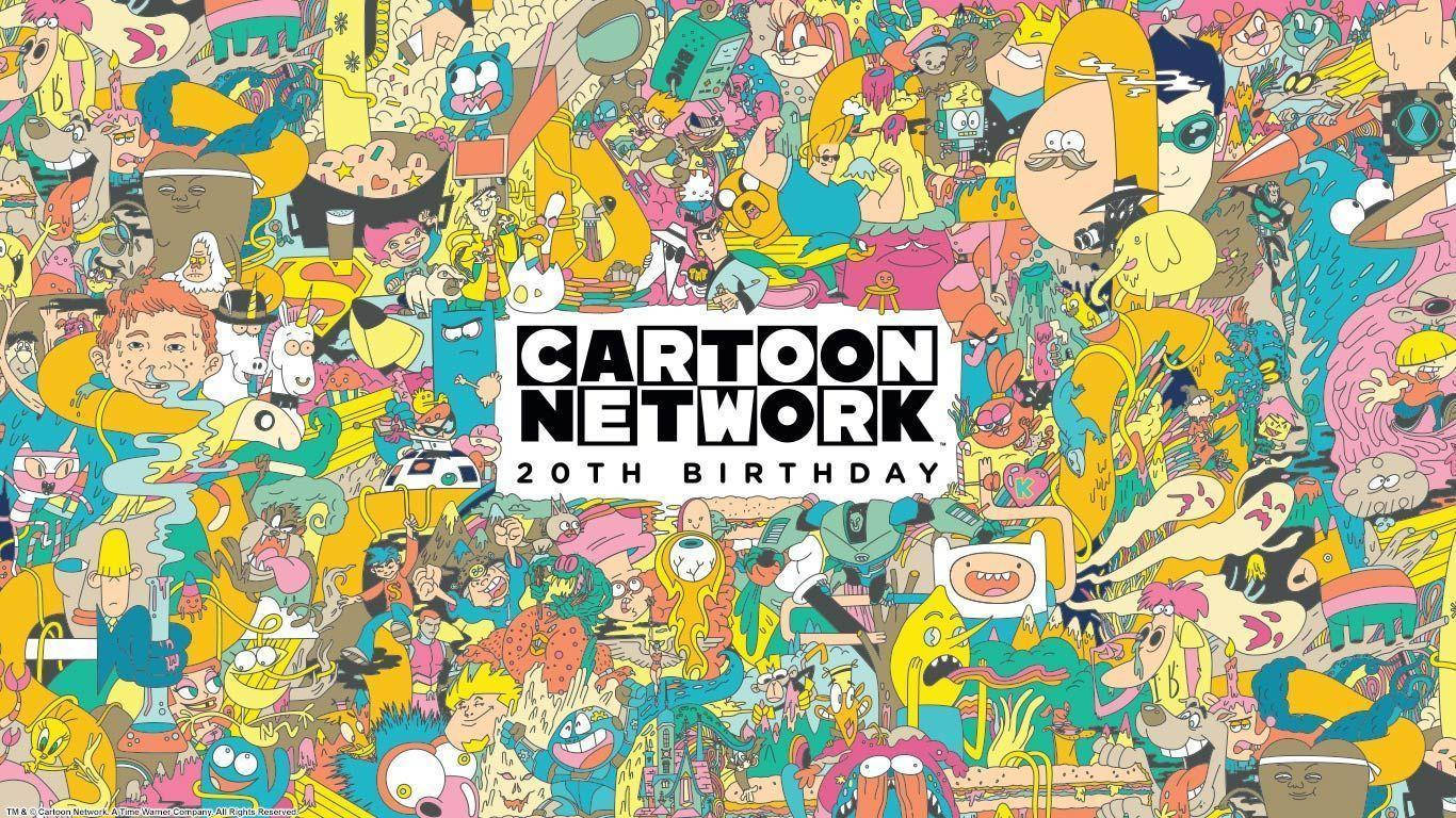 20th Birthday Cartoon Network Characters Wallpaper