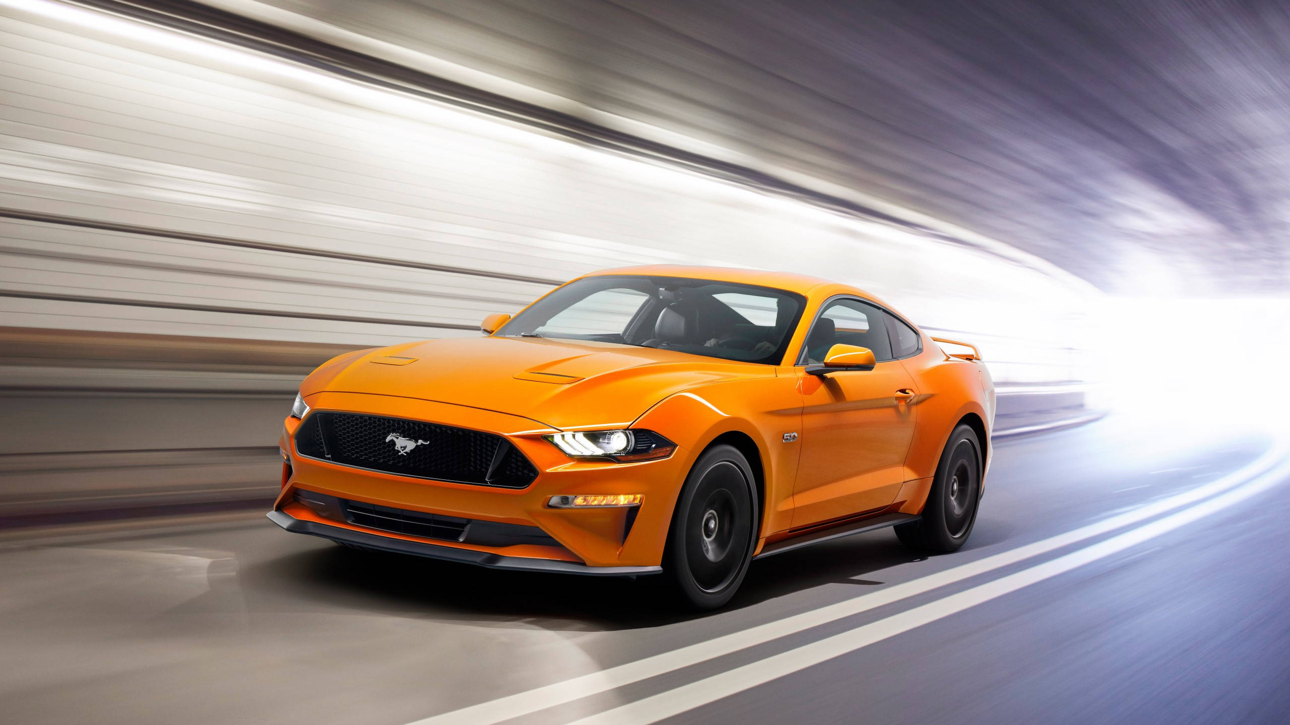 2560x1440 Car Yellow 2019 Ford Mustang Wallpaper