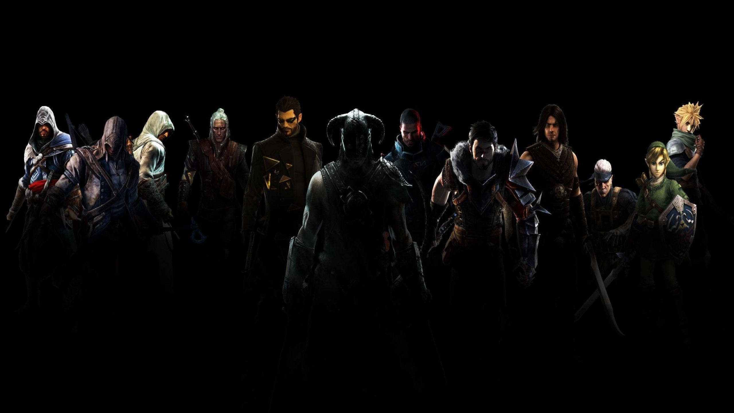 2560x1440 Gaming Famous Video Game Protagonists Wallpaper