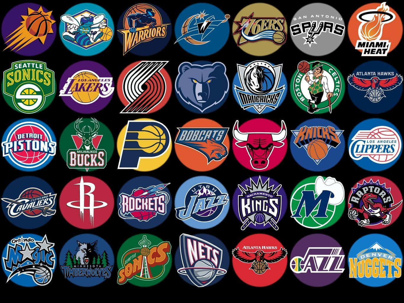 35 Different Nba Logos Wallpaper