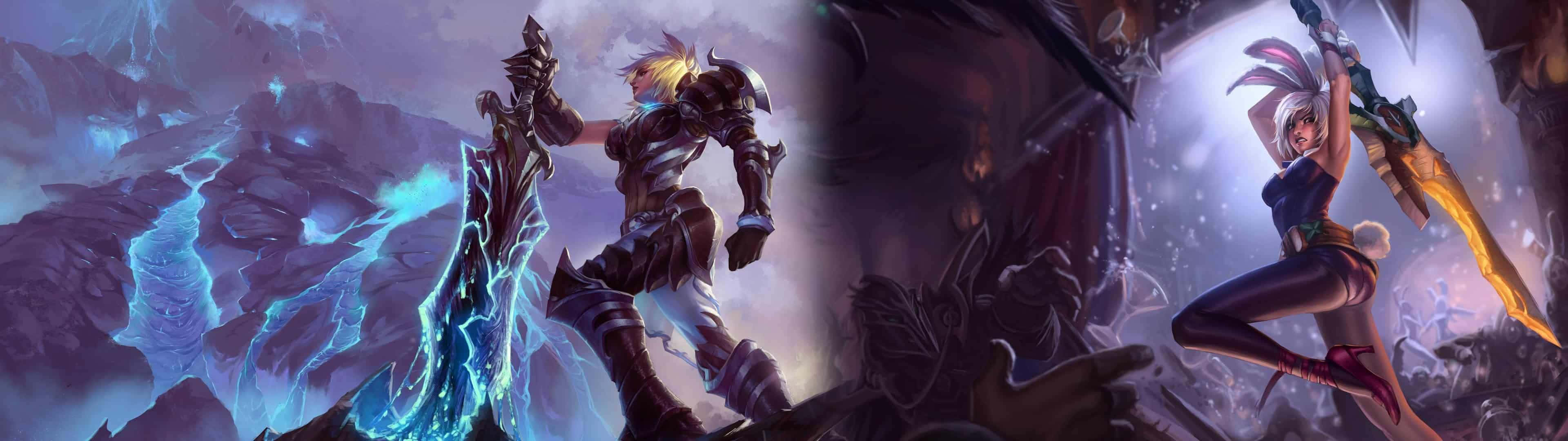 3840x1080 League Of Legends Characters Wallpaper