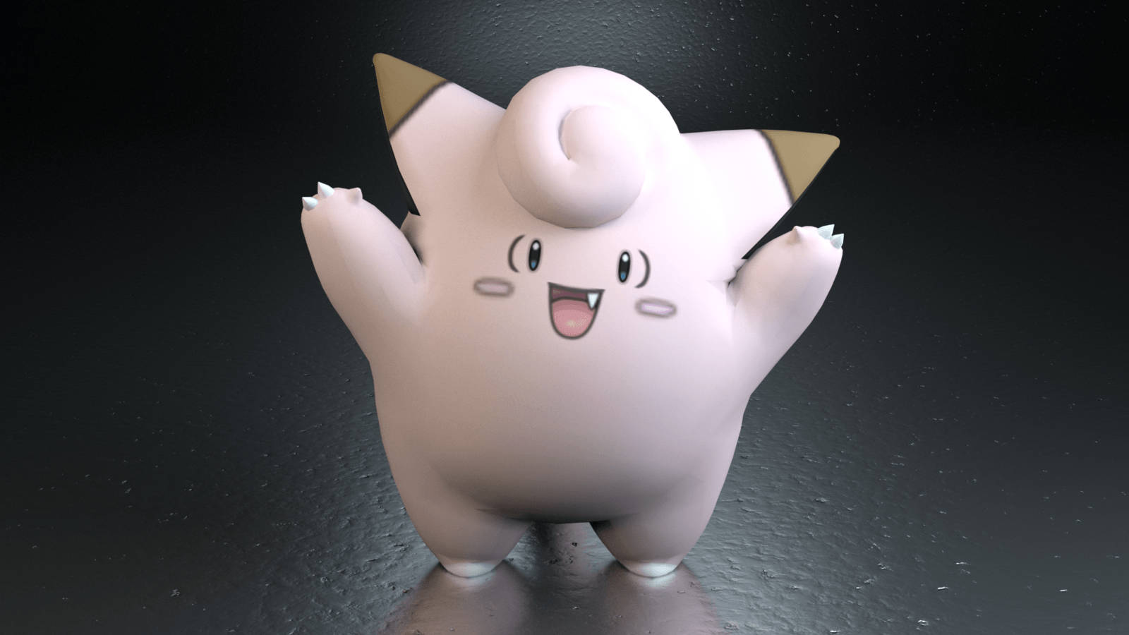 3d Clefairy Smiling Wallpaper