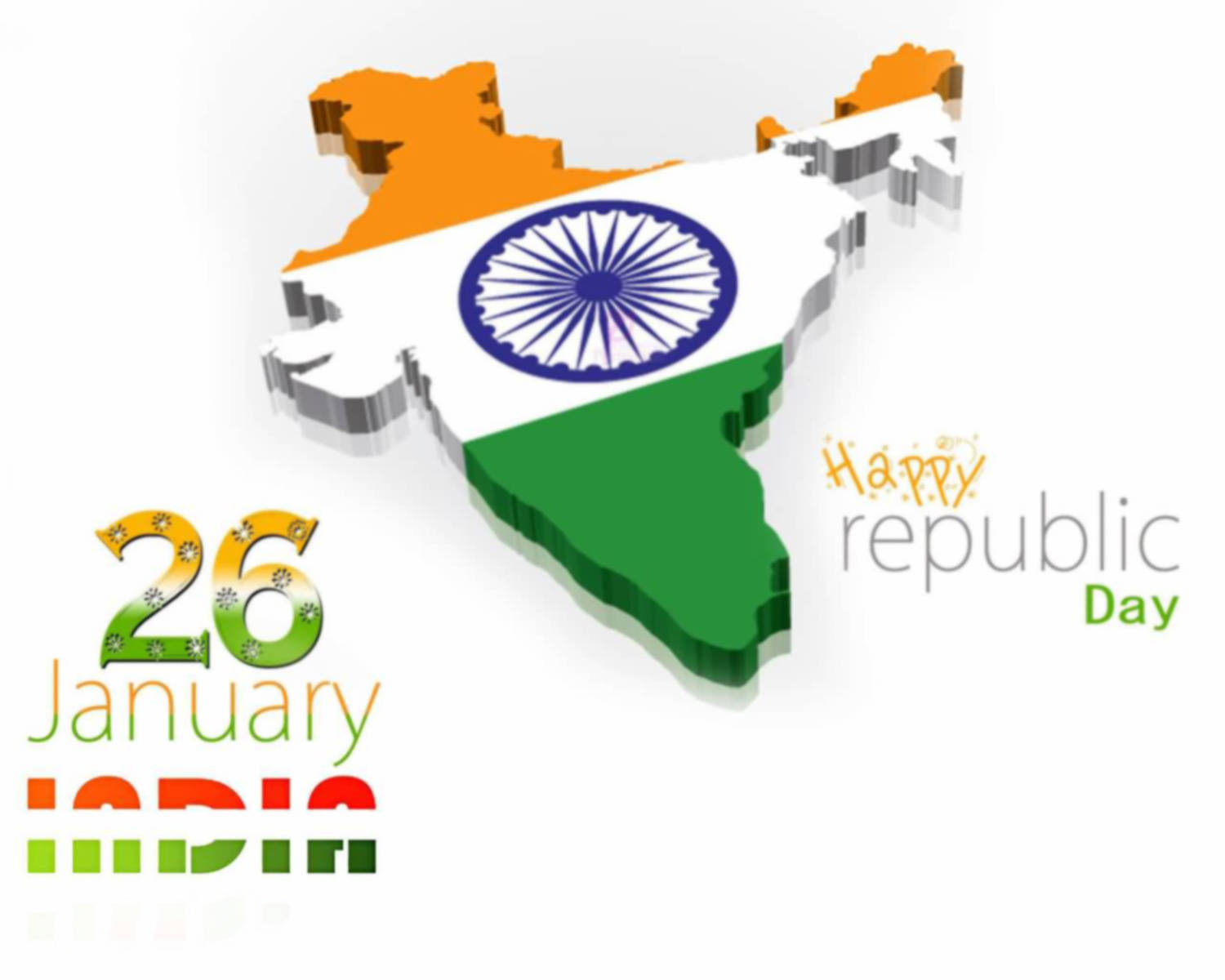 3d India Map Republic Day Wallpaper
