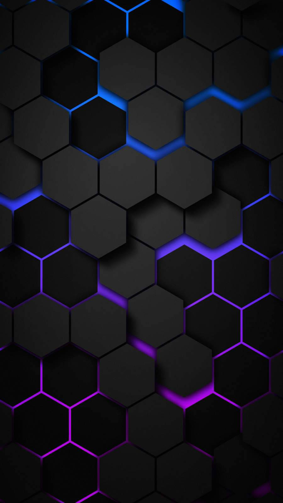 3d Iphone Black Hexagons Wallpaper
