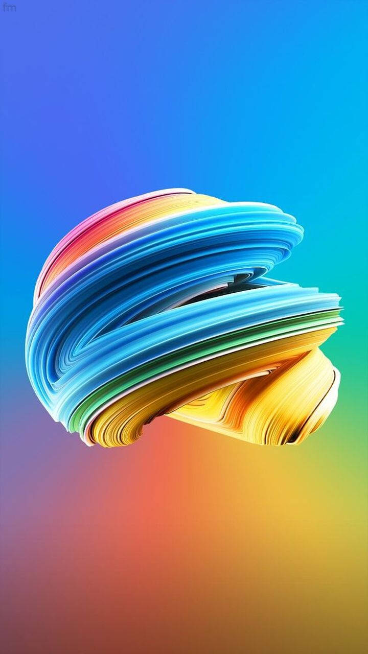 3d Iphone Swirl Of Pastel Colours Wallpaper