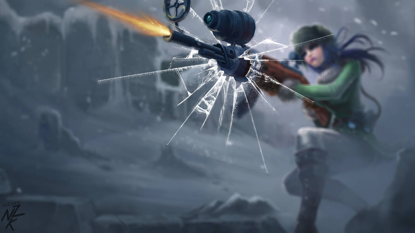 3d League Of Legends Character, Caitlyn Wallpaper