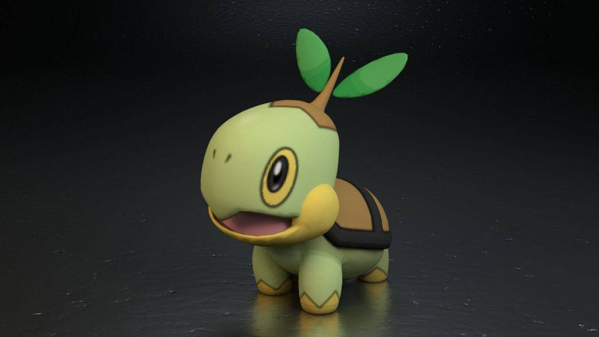 3d Render Turtwig Wallpaper