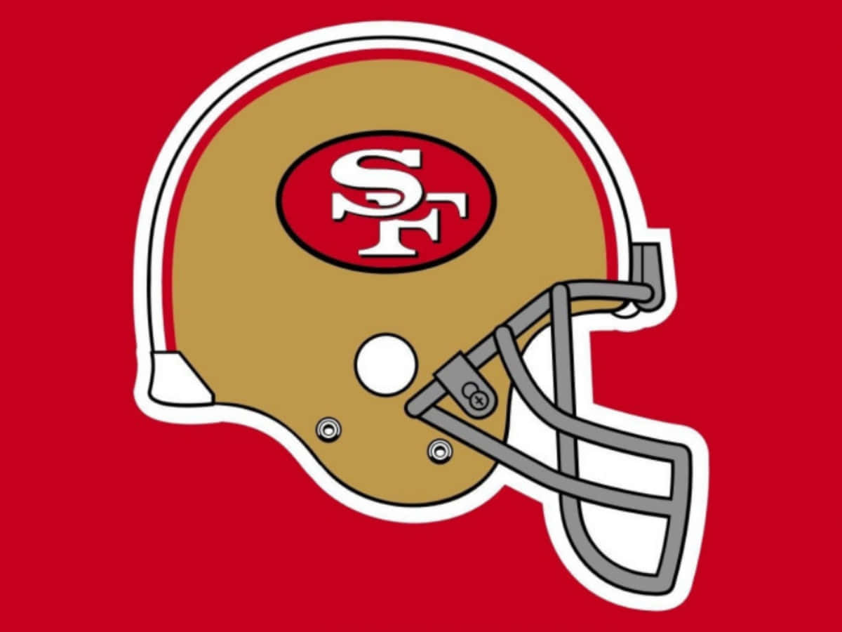 49ers Logo On Football Helmet Wallpaper