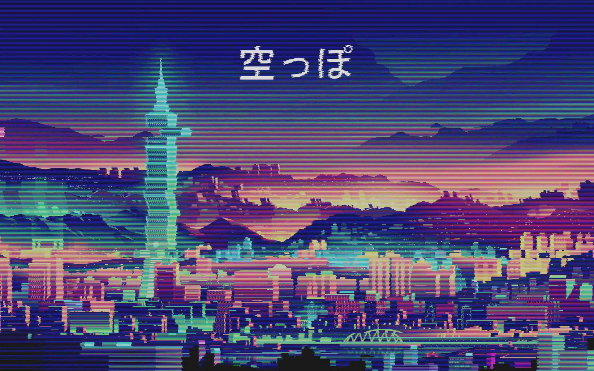 Download free 4k Aesthetic Anime Vaporwave Style Wallpaper - MrWallpaper.com