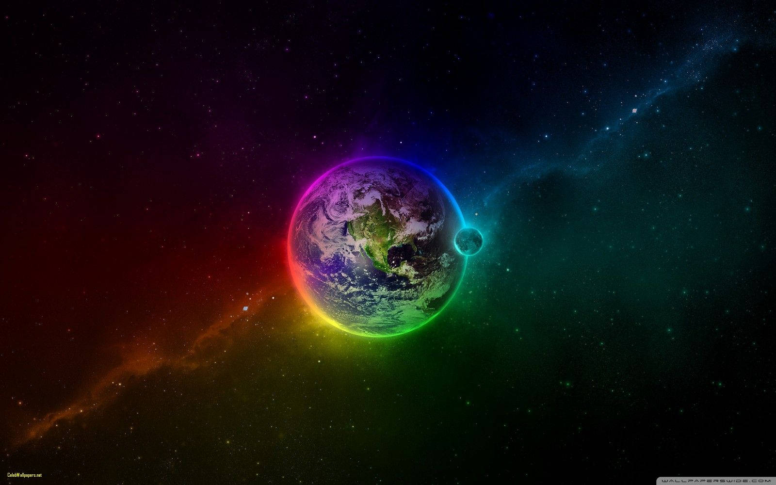 4k Earth Rainbow Color Wallpaper