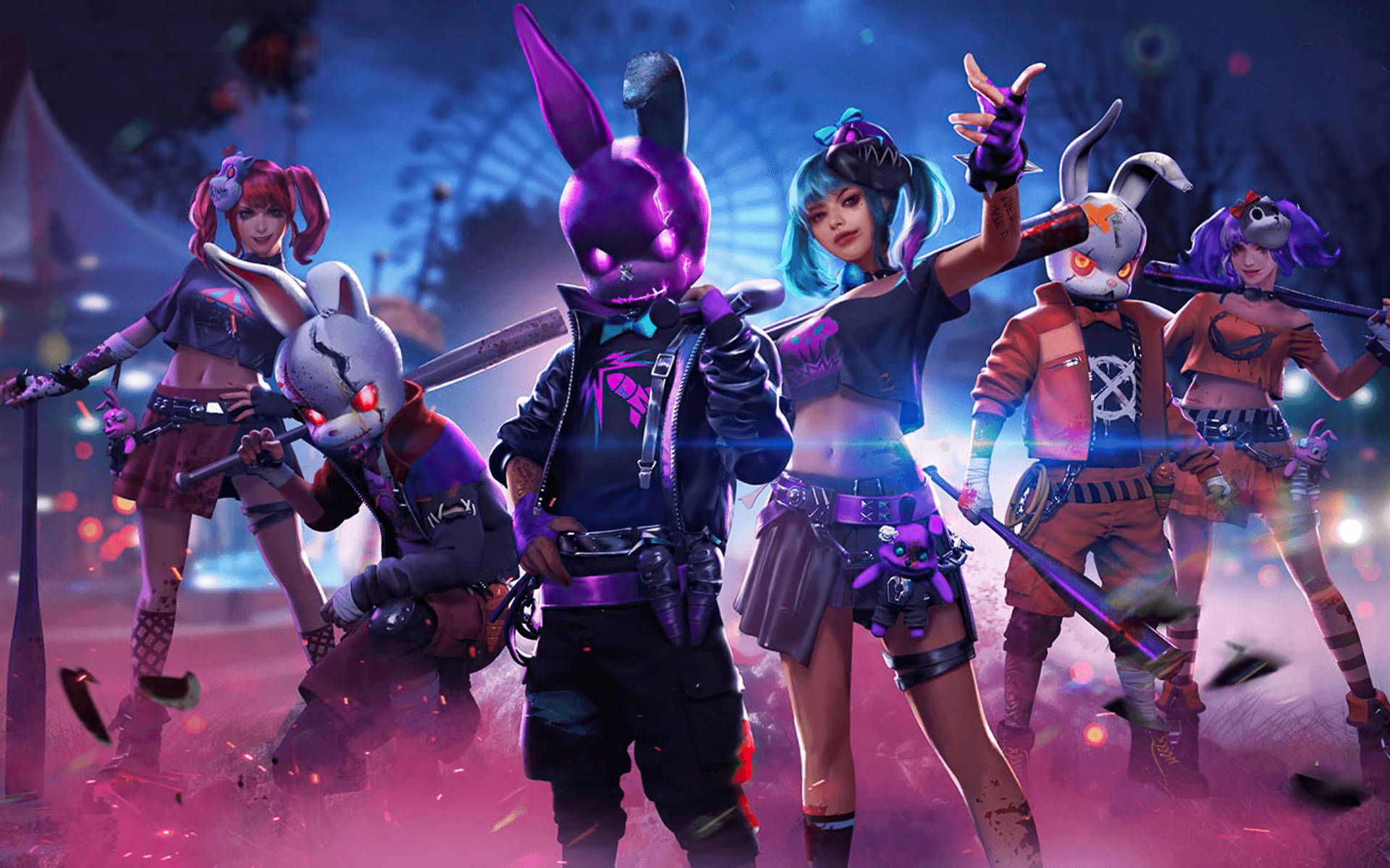 Download free 4k Free Fire Punkster Bunny Skin Wallpaper - MrWallpaper.com