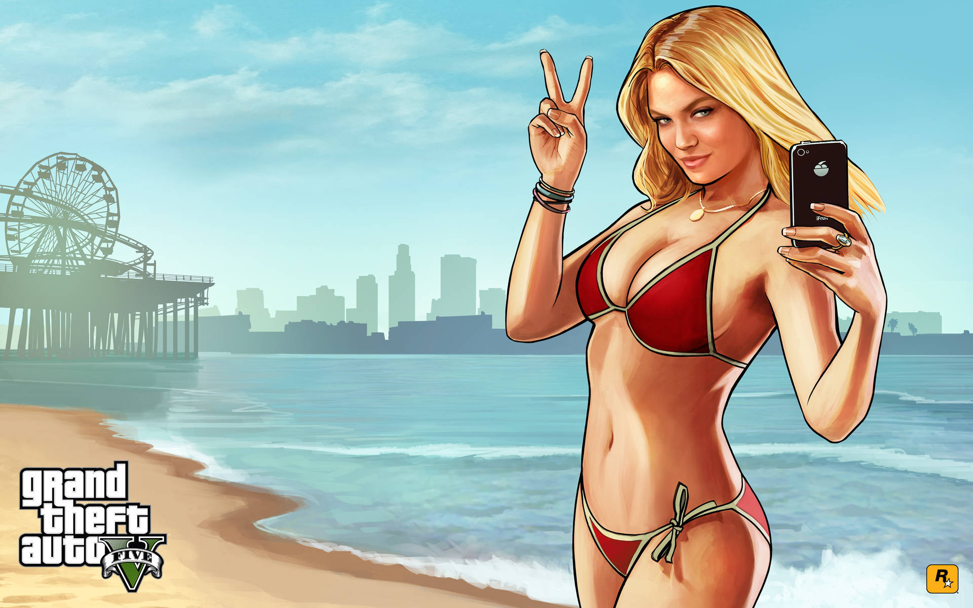 Download free 4k Gta 5 Bikini Girl At Beach Wallpaper - MrWallpaper.com