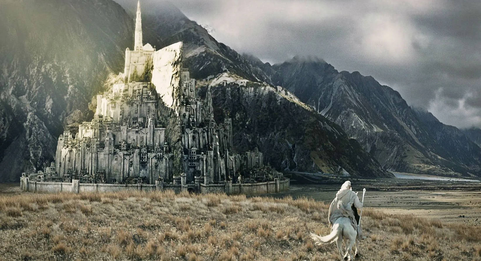 4k Lord Of The Rings Horse With Castle Wallpaper