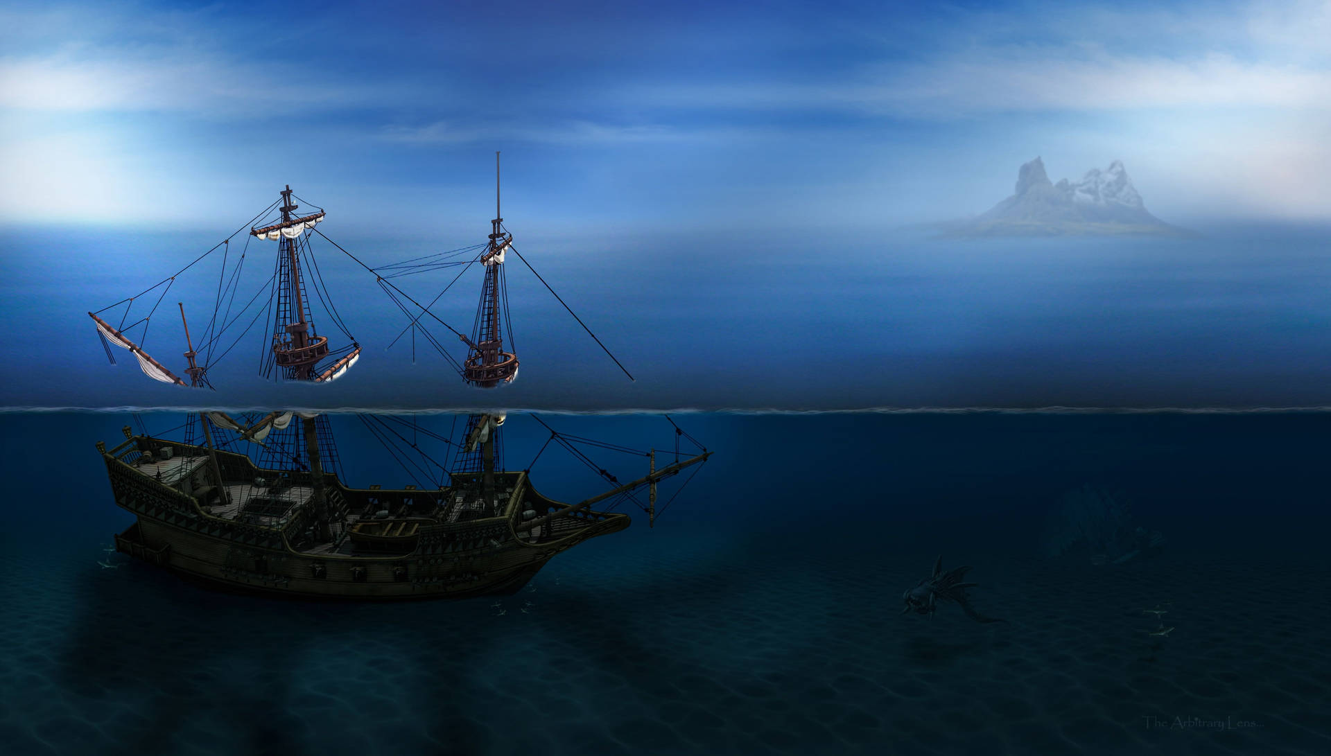 4k Pirate Ship Sinking Wallpaper