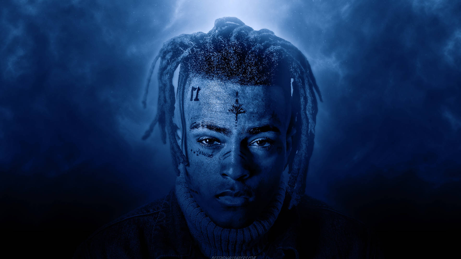 Download free 4k Xxxtentacion Blue Filter Wallpaper - MrWallpaper.com