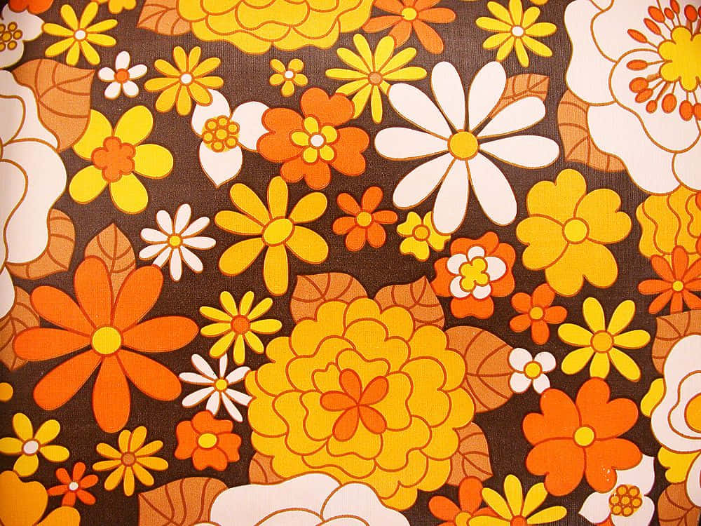 70s Floral, Retro Inspired Fashion Wallpaper