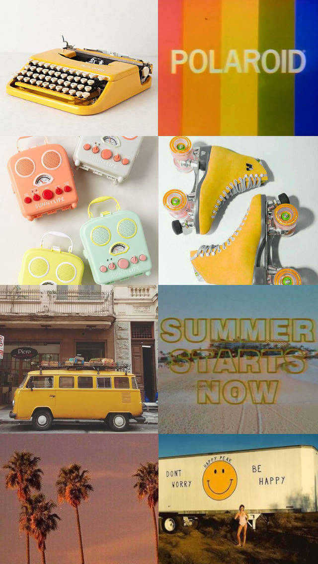 70s Summer Collage Wallpaper