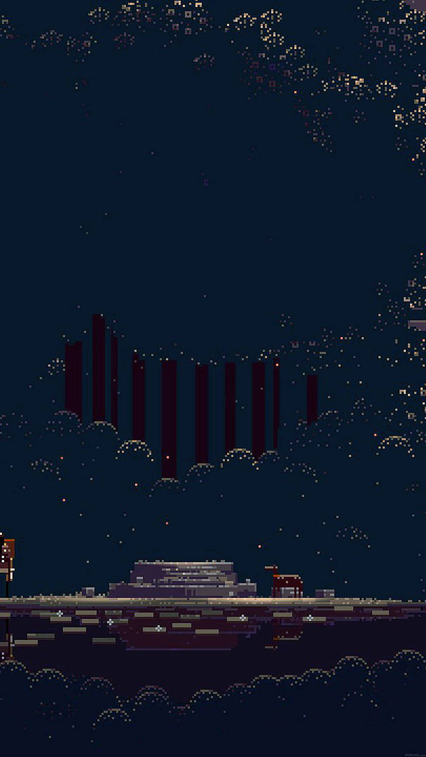 8 Bit Japan Ship Wallpaper