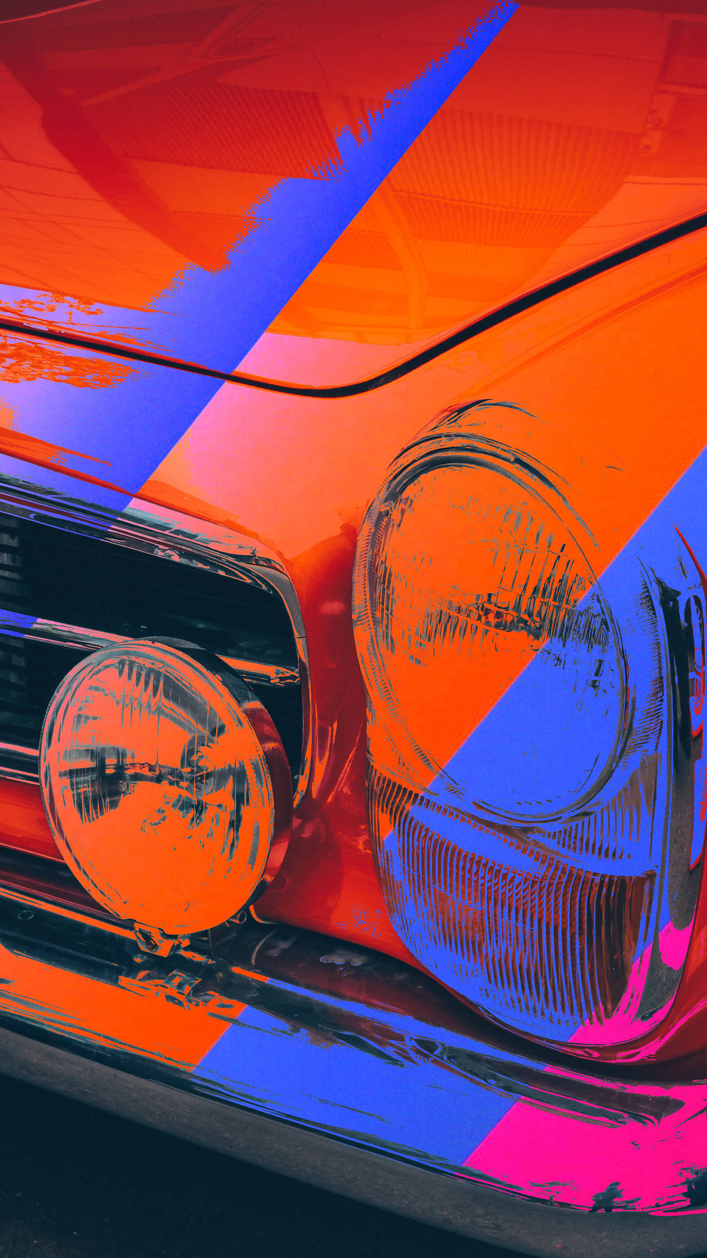 80s Retro Vintage Car Bumper Wallpaper