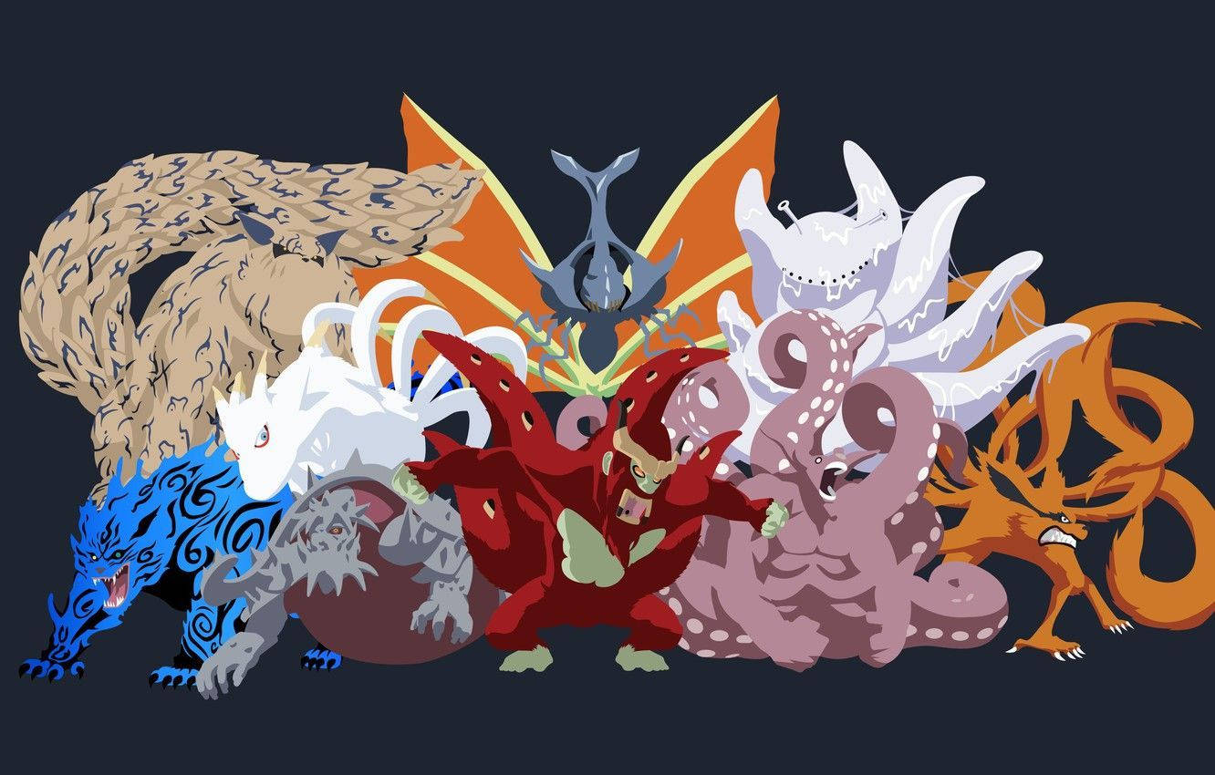 9 Tailed Beast Naruto Characters Wallpaper