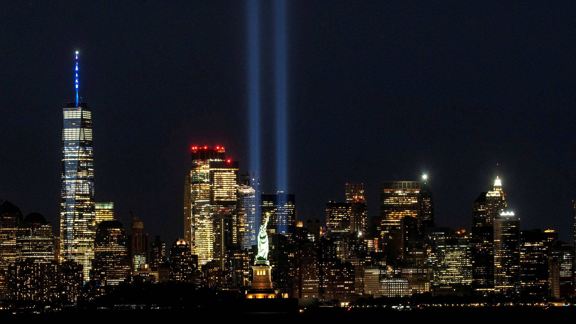 911 Memorial Tribute In Light Wallpaper