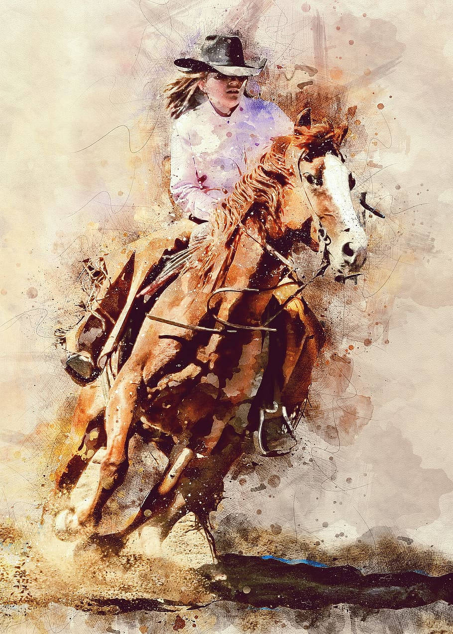 A Barrel Racer In Full Throttle Wallpaper