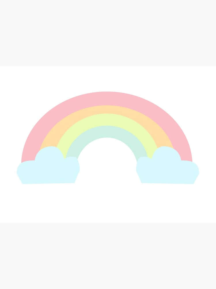 A Beautiful, Cute, Rainbow Pastel Painting With Vibrant Colors Wallpaper