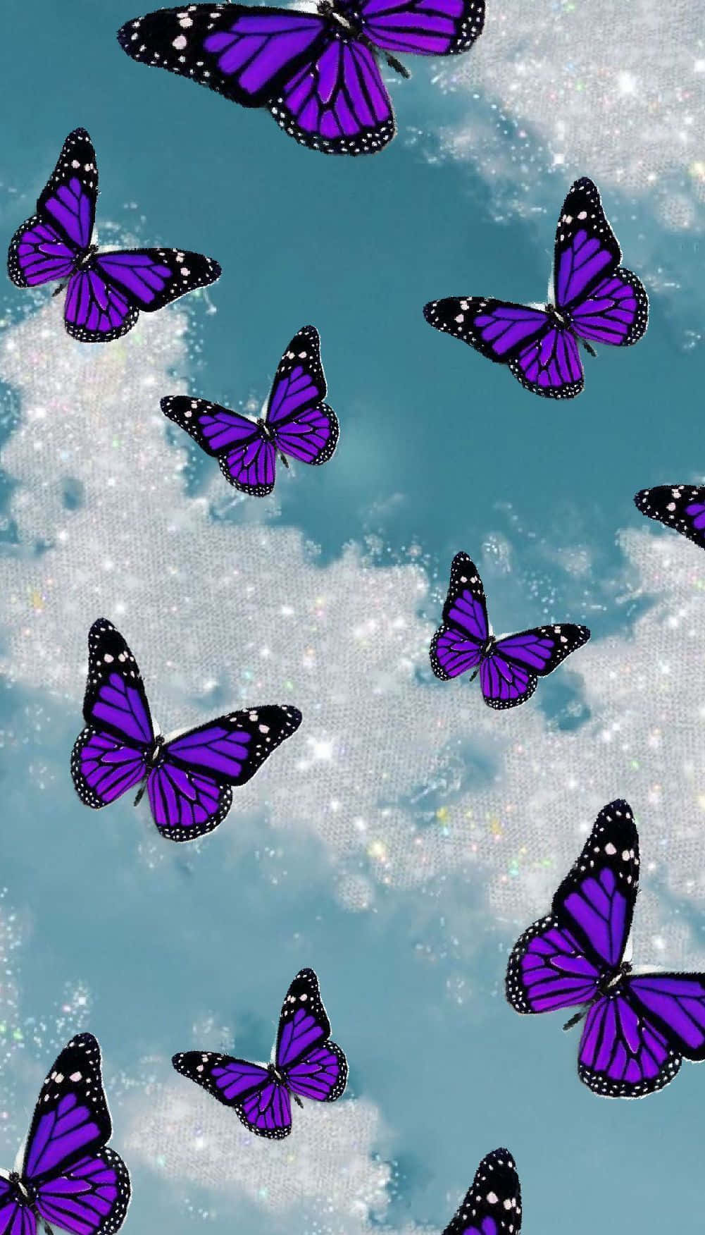 A Beautiful Purple Butterfly Wallpaper