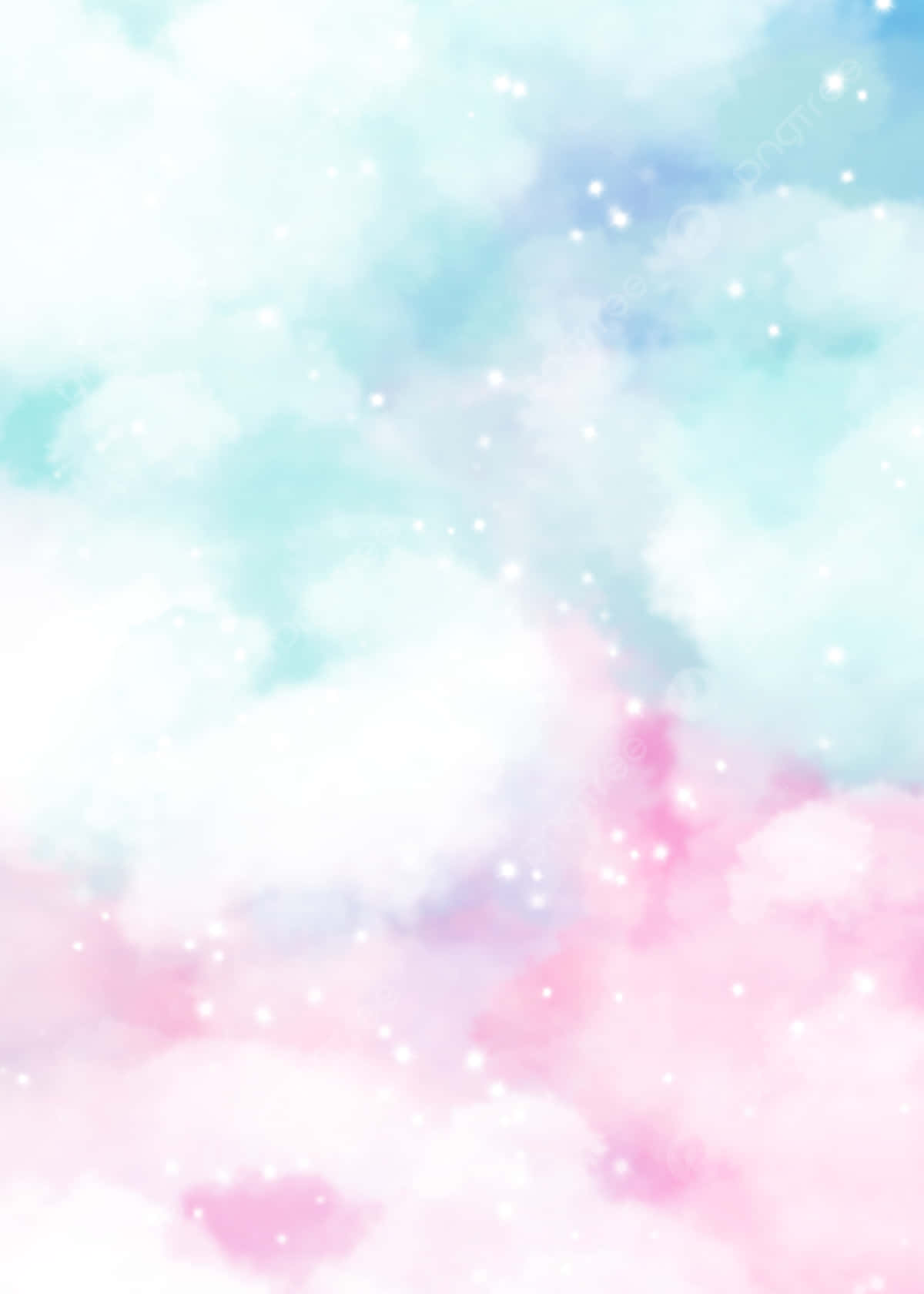 A Beautiful Sky Of Blended Pink And Blue Clouds Wallpaper