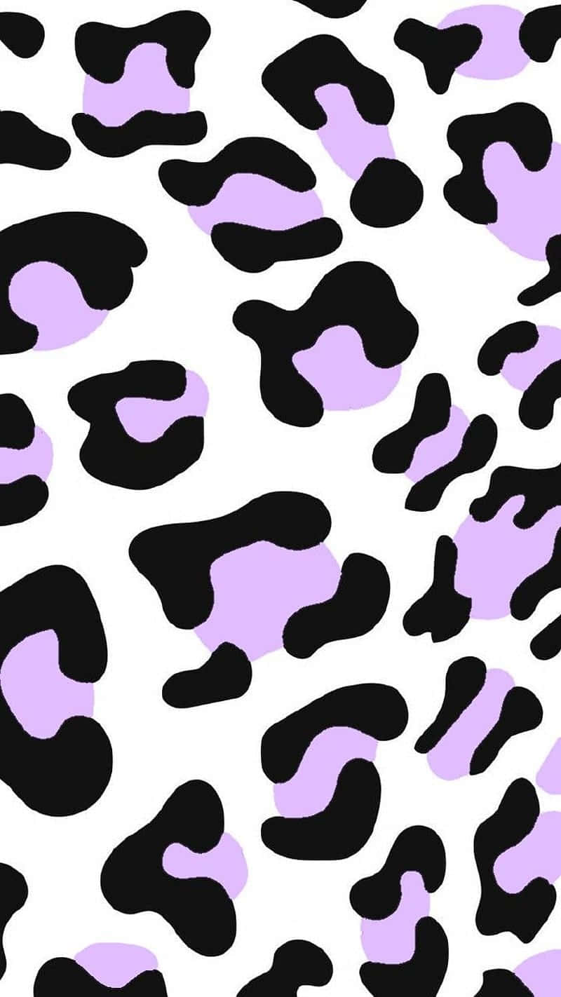 A Black And White Leopard Print Pattern Wallpaper