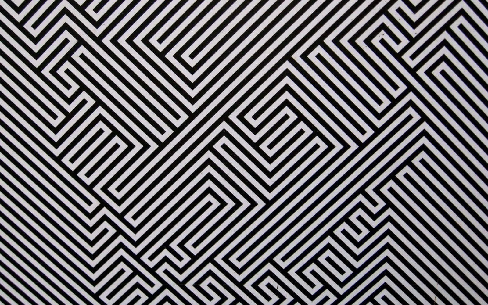 A Black And White Pattern With A Black And White Pattern Wallpaper