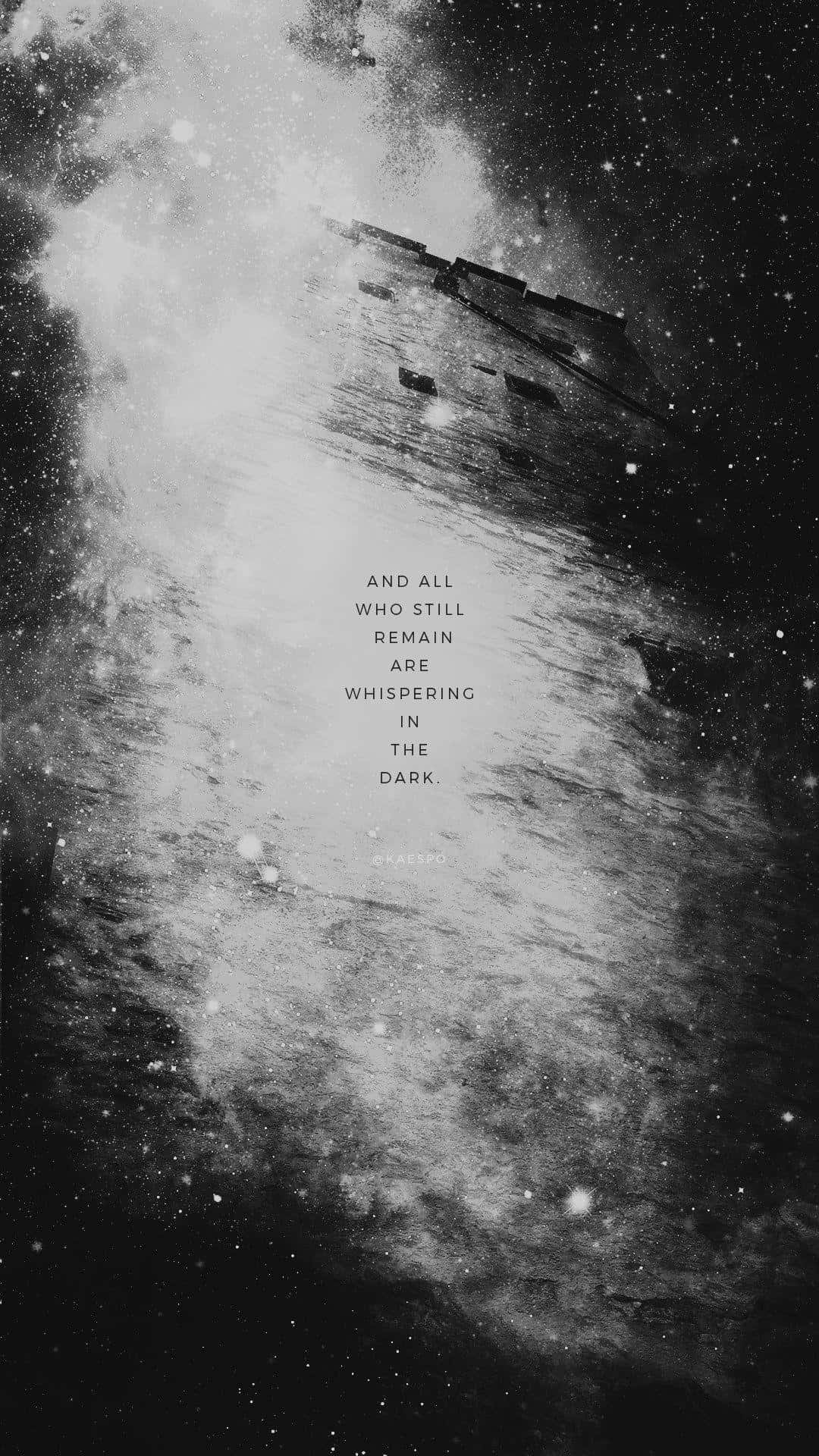 A Black And White Photo Of A Starry Sky Wallpaper