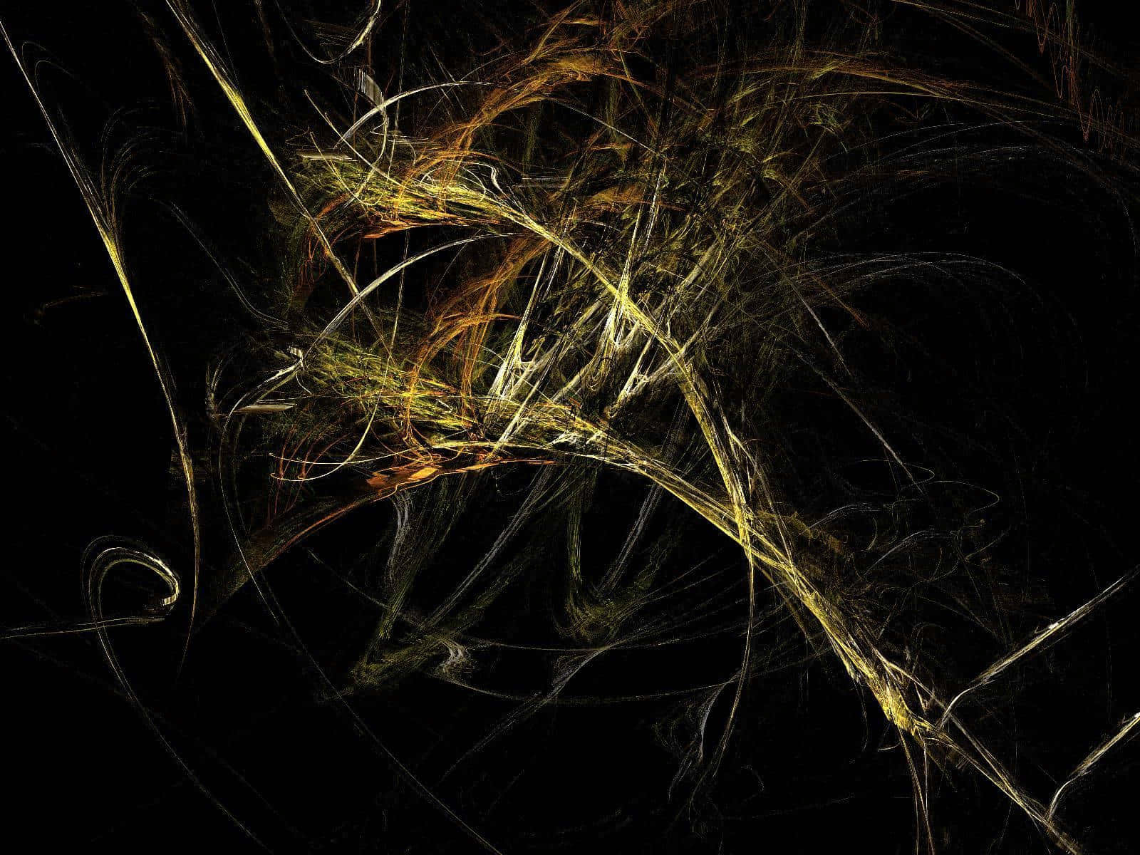 A Black Background With A Yellow And Gold Pattern Wallpaper
