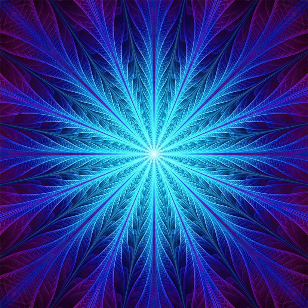 A Blue And Purple Starburst Design Wallpaper
