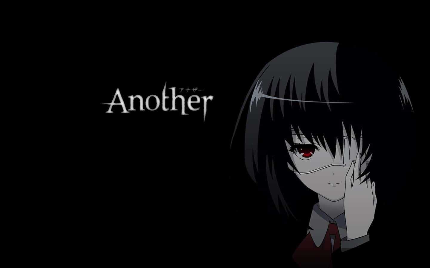 A Bright Red And Black Anime-style Character Gazing Into The Distance Wallpaper