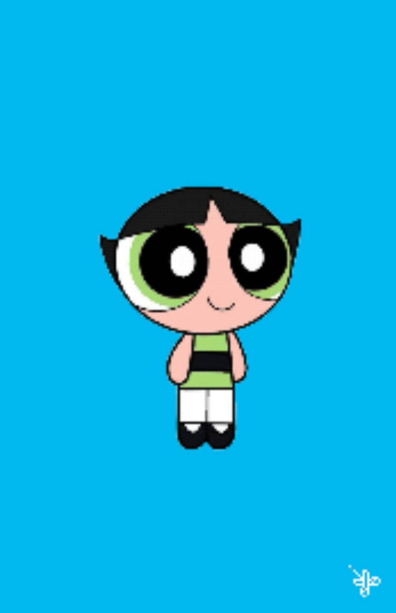 A Cartoon Character With A Green Shirt And Black Pants Wallpaper