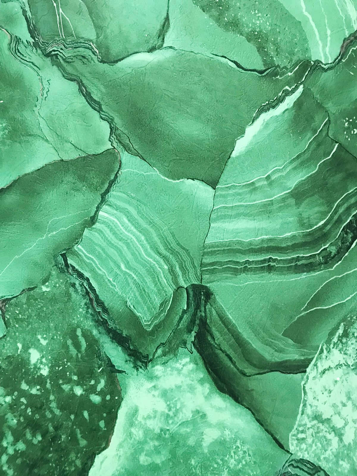A Close Up Of A Green Marble Painting Wallpaper