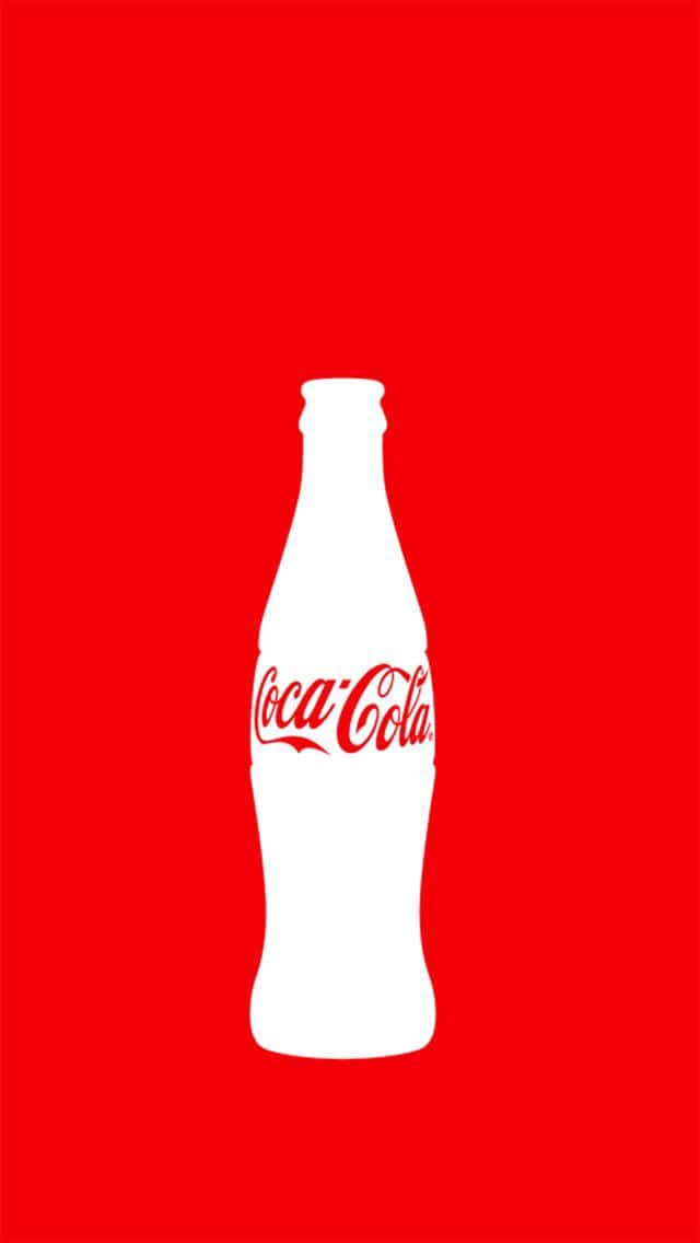 A Coca Cola Bottle On A Red Background Wallpaper
