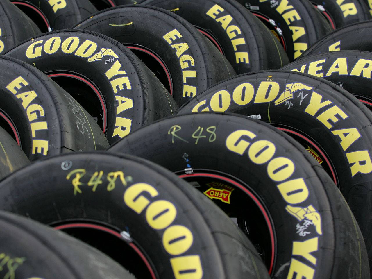 A Collection Of Goodyear Black Tires Wallpaper