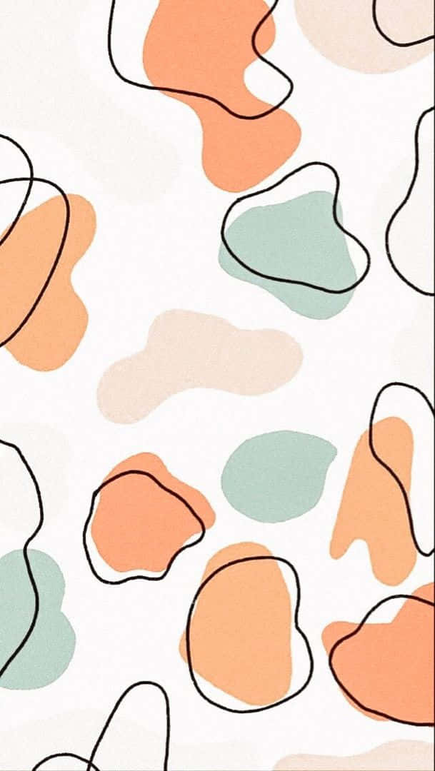A Colorful Abstract Pattern With Circles And Shapes Wallpaper